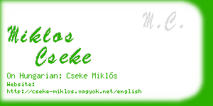 miklos cseke business card